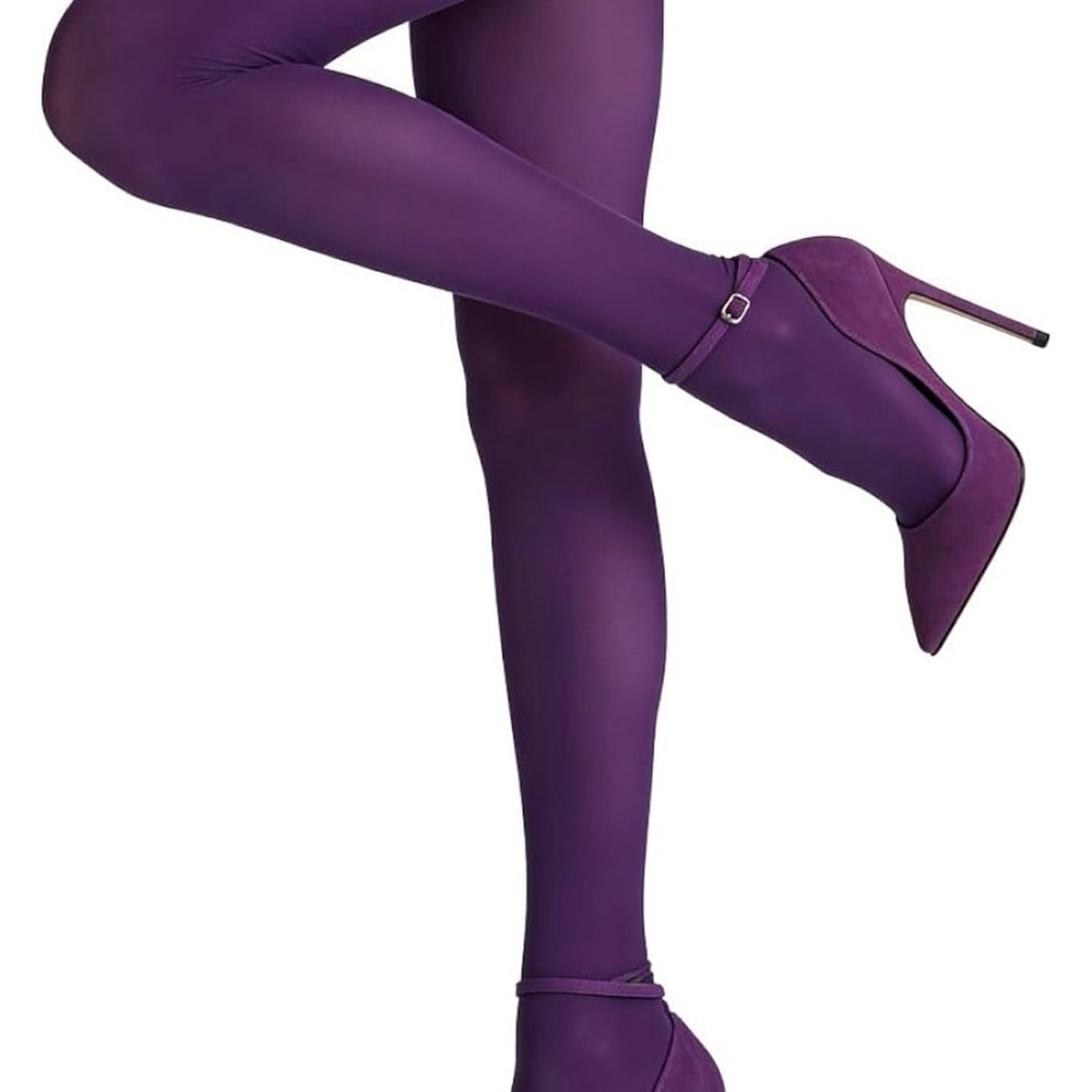 Purple Women's Opaque Tights - Stylish Everyday Legwear